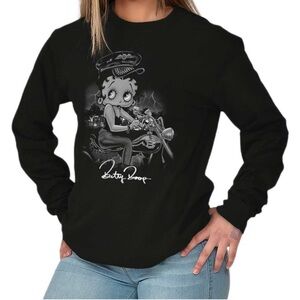 Betty Boop Black Crewneck Sweatshirt